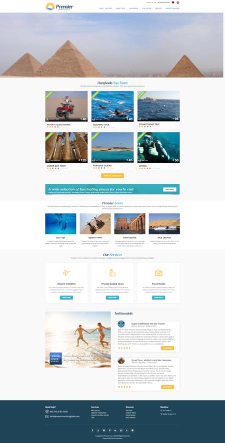 Premier Tours Hurghada Website